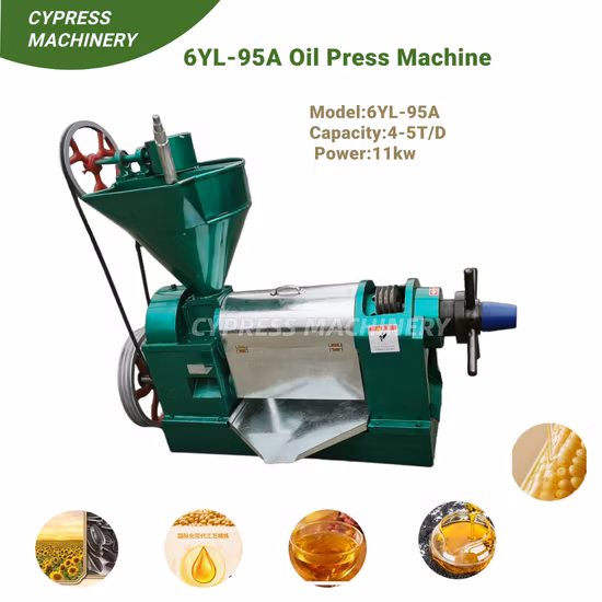 270kg/H Capacity Soya Sunflower Mustard Peanut Palm Kernel Coconut Screw Cold Oil Making Oil Expeller Machine